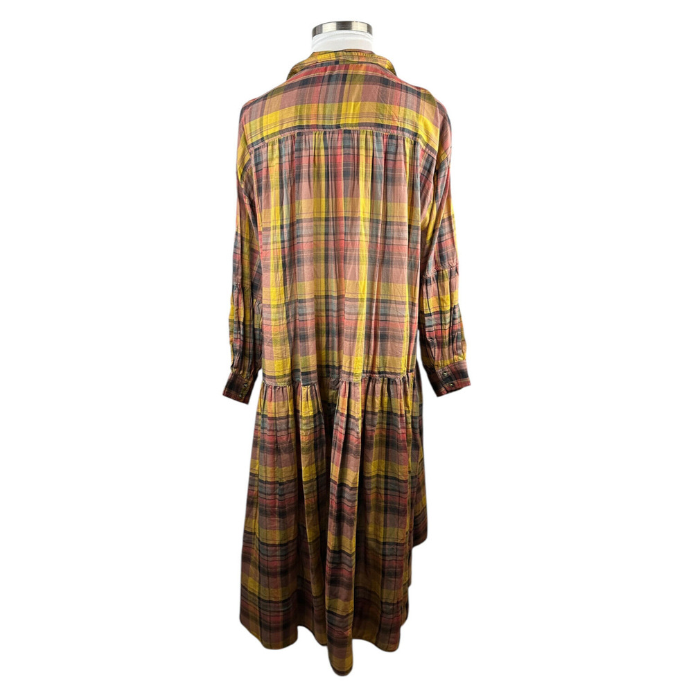 NWT Anthropologie Pilcro Long Sleeve Tiered High Low Dress Oversize Plus Size 2X - Picture 11 of 16